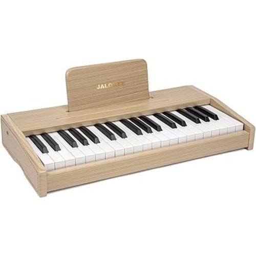 Kids Piano Keyboard, Digital Piano for Kids, Music Educational Instrument Toy, Wood Toy for 3+ Girls and Boys (Oak, 37 Keys)