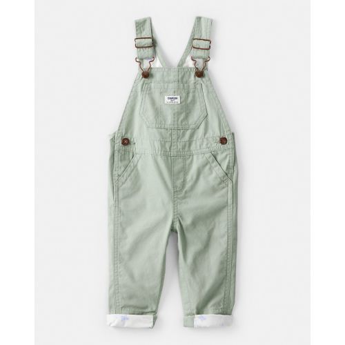 Baby Girl Butterfly-Lined Canvas Overalls - Green - OshKosh B'gosh | Carter's