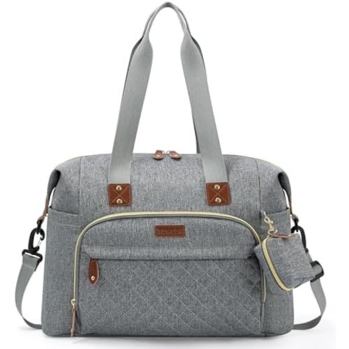 Tuwubi Diaper Bag Tote,Baby Diaper Bag with Pacifier Case