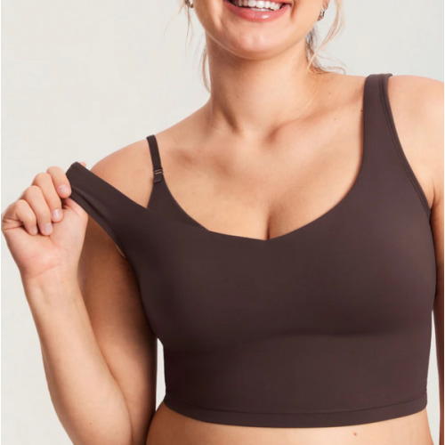 MOMANDA Women's Natrelax® Nursing Crop Tank Top - V Neck