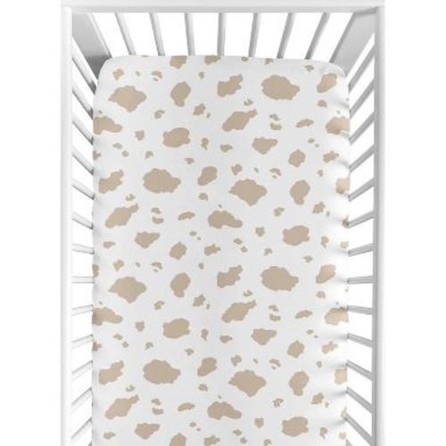 Sweet Jojo Designs Boy Baby Fitted Crib Sheet Country Western White and Cream