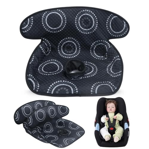 LITTOBEBE Piddle Pad, Car Seat Potty Training Protector, Waterproof Car Seat Cover with Anti-Slip Backing, Machine Washable Liner for Baby Toddler Carseat, Stroller (Black, 2PC)