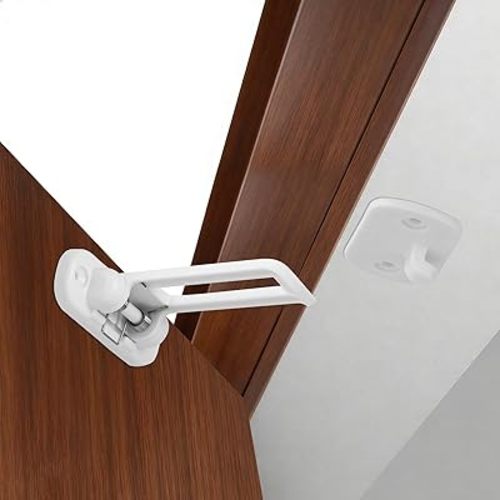Child Safety Cabinet Locks (10 Pack) – Hidden Child Proof Cabinet Locks with Extra-Long Locking Arm, Strong Adhesive for Most Cabinets & Drawers, Easy to Install Baby Proofing Locks
