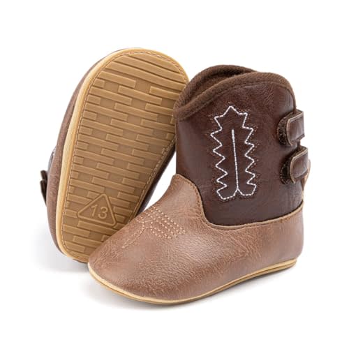 Meckior Baby Girls Cowboy Tassel Boots Side Zipper Moccasins Soft Bottom Non-Slip Toddler Shoe