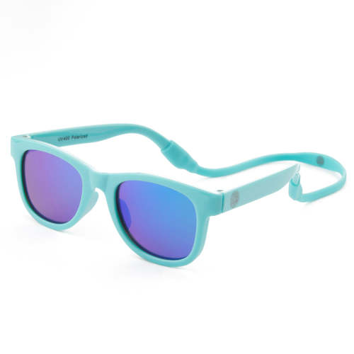 Sky Blue Flexible Polarized Baby Sunglasses with Strap 0-24 Months | Baby Sunnies