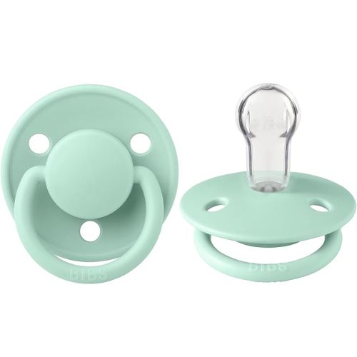 BIBS Pacifiers - De Lux Collection | BPA-Free Baby Pacifier | Made in Denmark | Set of 2 Nordic Mint Color Premium Soothers | Size One Size