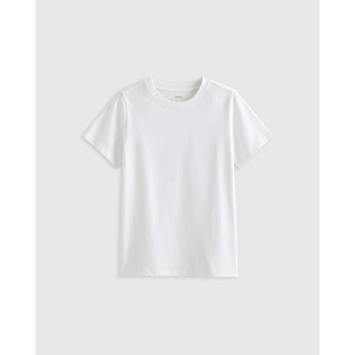 100% Organic Cotton Jersey Short Sleeve Tee in White