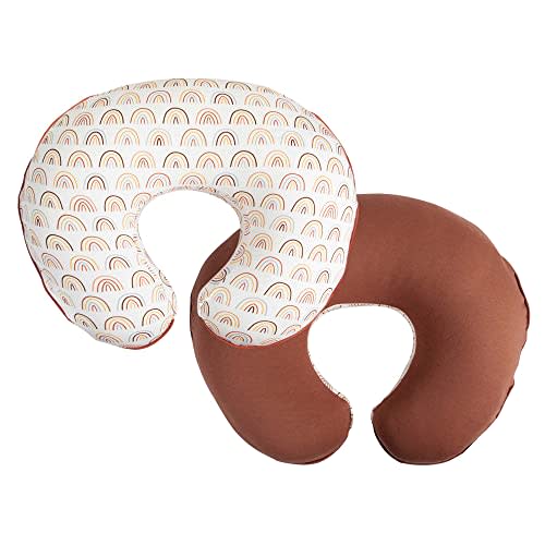Boppy Nursing Pillow Cover, 100% Organic Cotton, Spice Rainbows, Fits The Original Support Pillow for Breastfeeding and Bottle Feeding, Cover Only, Nursing Support Pillow Sold Separately