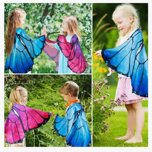 D.Q.Z Girls Fairy-Butterfly-Wings Costumes Bulk for Toddler Kids-Dress Up, 9 Pack Butterfly Toys for Party Favors