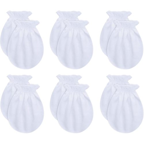 RATIVE No Scratch Mittens and Caps 100% Cotton for Newborn Baby 0-6 Months Boys Girls