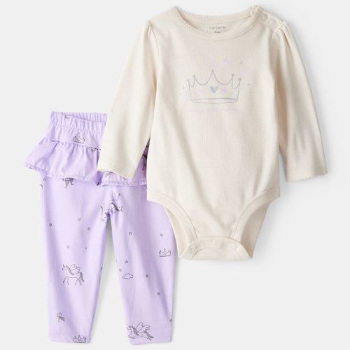 Baby Girl Carter's 'Daddy's Little Princess' 2-pc. Long-Sleeve Bodysuit & Pant Set