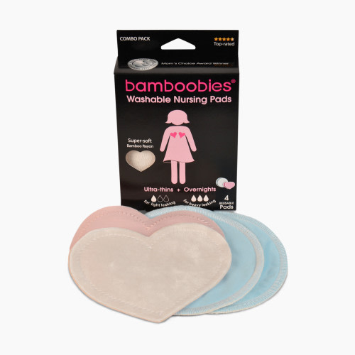 Bamboobies Washable Nursing Pads Multi-Pack (2 Pair)