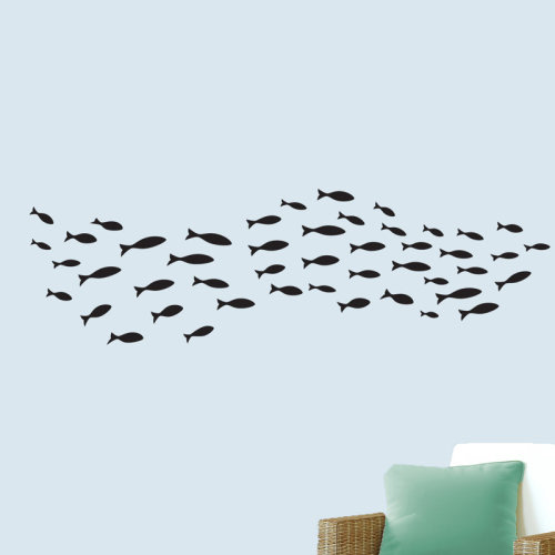 Highland Dunes School of Fish Wall Decal & Reviews | Wayfair