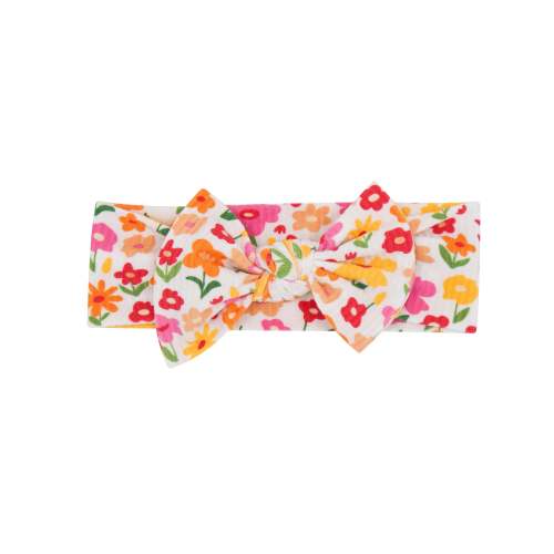 Summer Blooms Small Ribbed Bow – Brave Little Ones