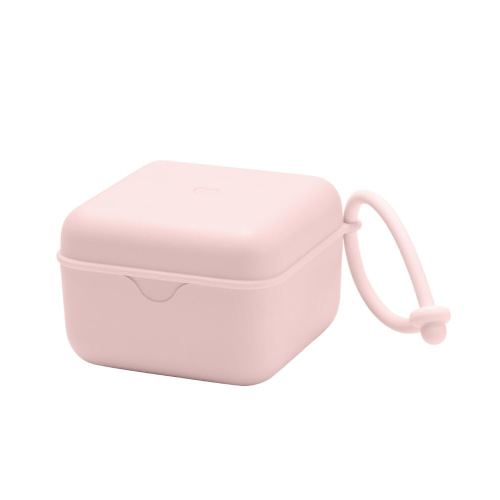 BIBS Pacifier Box with Loop for Storing & Carrying Soothers | 100% BPA Free Material | Designed & Made in Denmark | Blossom