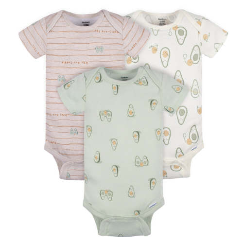 3-Pack Baby Neutral Avo-Cuddle Short Sleeve Onesies® Bodysuits – Gerber Childrenswear