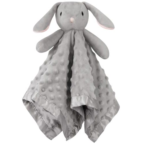 Pro Goleem Loveys for Babies - Soft Security Blanket Baby Snuggle Toy Newborn Stuffed Animals Baby Gifts for Boys and Girls, Grey Bunny 16 Inch