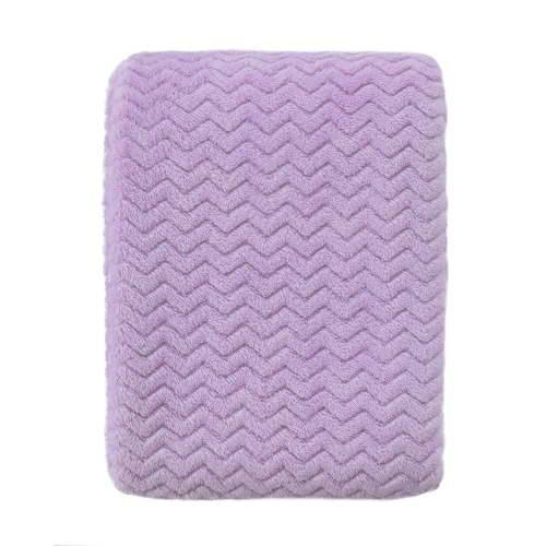 CREVENT 30''X40'' Cozy Fleece Baby Blanket for Girls & Boys Toddler Crib Cot Stroller - Wave Lavender
