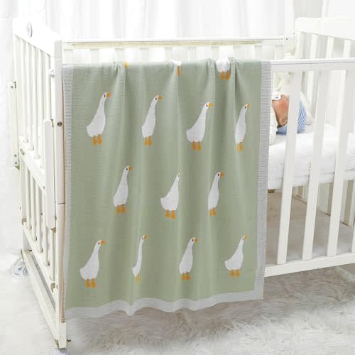 Baby Blanket Knit Receiving Boys Girls Cute Goose Blanket
