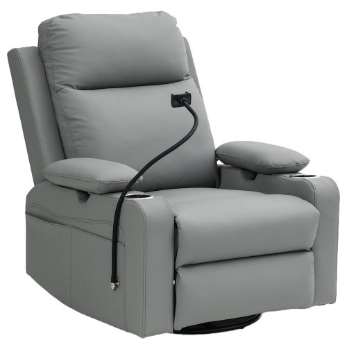 Latitude Run® Oversized Rocking Chair With Adjustable Armrests, Glider Nursing Chair For Breastfeeding, Swivel Recliner Chairs | Wayfair