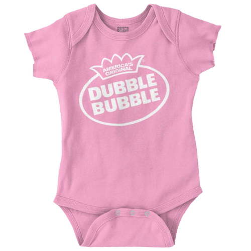 Original Dubble Bubble Brand Logo Romper Boys or Girls Infant Baby Brisco Brands NB