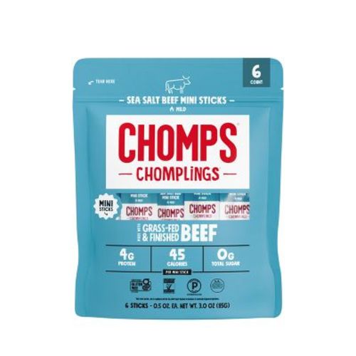 Chomps Chomplings Sea Salt Beef Mini Sticks - 3oz/6ct