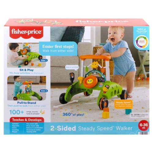 Fisher-Price Busy Activity Musical Walker, 2-Sided Steady Speed, 4X4 Edition, Learning Toy for Baby