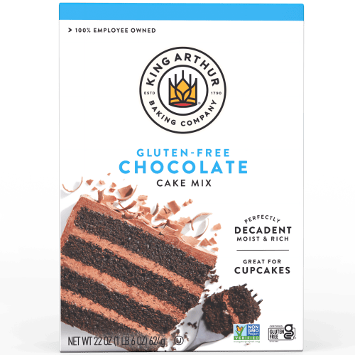 King Arthur Baking Company, Non-GMO Project Verified, Certified Gluten-Free Chocolate Cake Mix, 22 oz Box