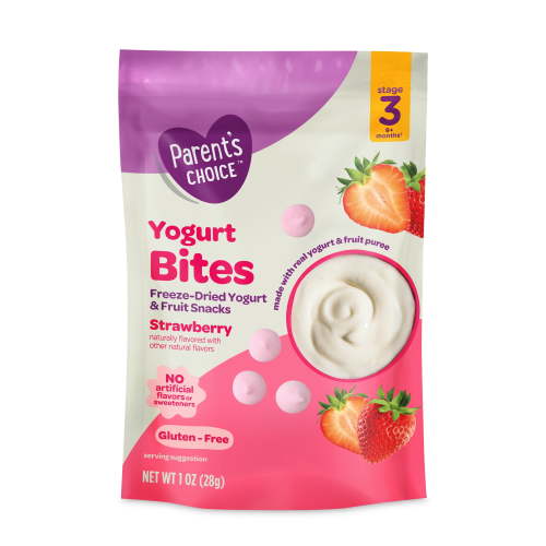 Parent's Choice Stage 3 Strawberry Toddler Yogurt Bites Snack, 1 oz Pouch