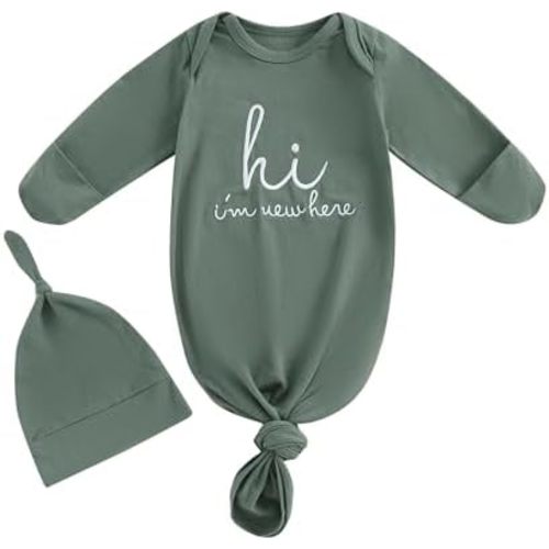 Newborn Sleeper Gown Baby Boy Girl Football Outfit Infant Nightgown Sleeping Bag Sleepwear Pajamas