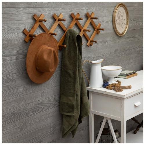Accordion Wood Wall Decor With Pegs
