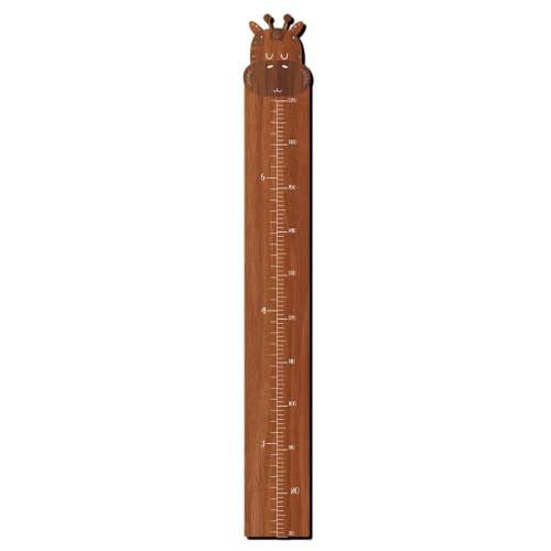 Wooden Kids Growth Chart Ruler | Height Measuring Sticker for Boys & Girls | Elegant Design | Durable Material | Easy to Install | Includes Sponge & Tape Measure