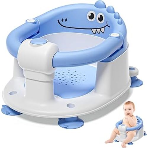 Baby Bath Seat for Babies 5 Months & Up - Non-Slip Bath Seat for Sitting Up, Soft Cushion & Compact Design, Toddler Bathtub Seat