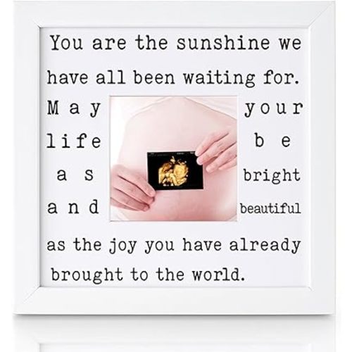 THYGIFTREE Baby Shower Gifts for New Mom, Expecting Parents | You Are My Sunshine Nursery Decor | Sentimental Keepsake Picture Frame, First Time Mom Gift, Pregnancy Announcement, Newborn Baby Gift