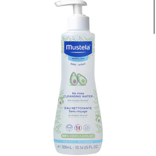 Mustela Baby Cleansing Water - No-Rinse Micellar Water - with Natural Avocado & Aloe Vera - for Baby's Face, Body & Diaper - 1 or 2-Pack - Various Sizes
