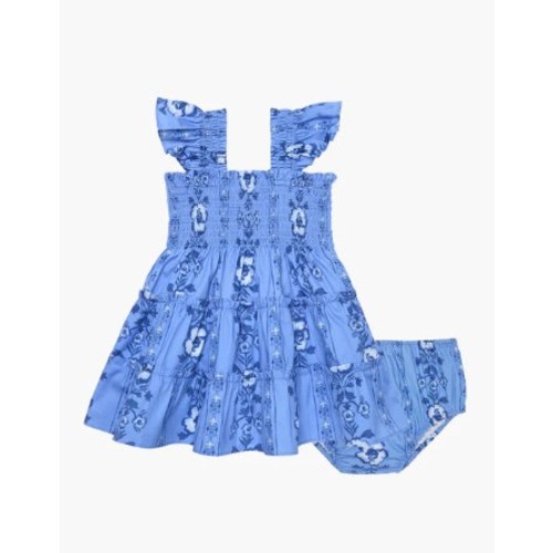 The Baby Ellie Nap Dress - Blue Arcadia Border – Hill House Home