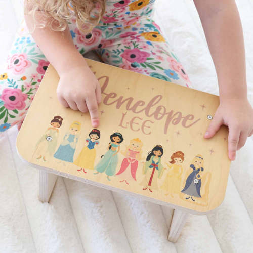 Kids Personalized Step Stool | Pretty Princess
