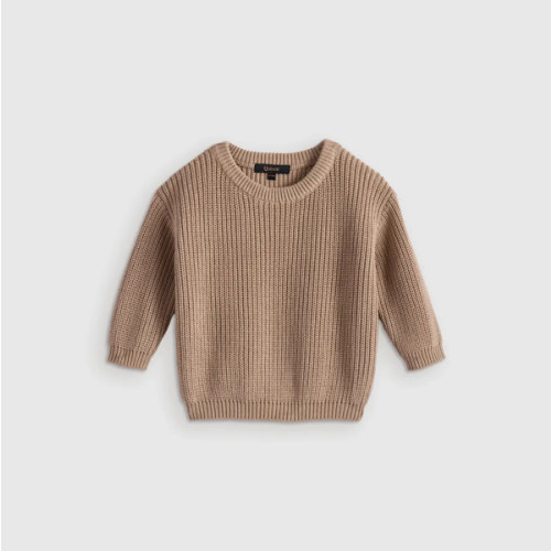 100% Organic Cotton Fisherman Tunic Sweater in Oatmeal