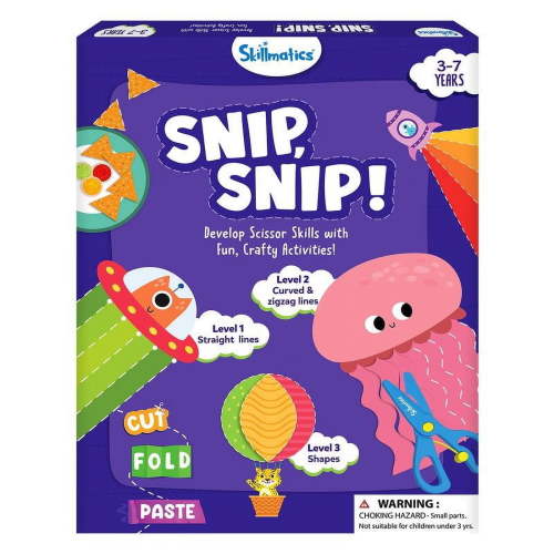 Skillmatics Snip, Snip - Art & Craft Activity, Practice Scissor Skills, Craft Kits, Gifts for Toddlers, Girls & Boys Ages 3 to 7 paper crafts