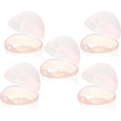 PandaEar 5 Pack Baby Pacifier Case for Diaper Bag, Container Boxes for Travel, Universal Accessories Holders, BPA Free, Pink
