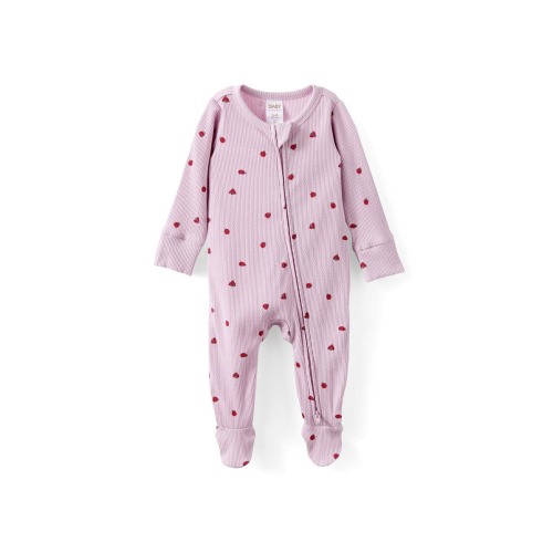 Organic Pointelle Zip All In One Romper, Preemie