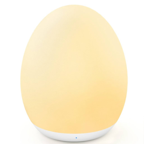 MediAcous Night Light for Kids, Baby Egg Light for Nursery, 7 Colors Changing & Stepless Dimming, Soft Silicone Touch Night Lamp with 1 Hour Timer, Rechargeable Nursery Night for Breastfeeding