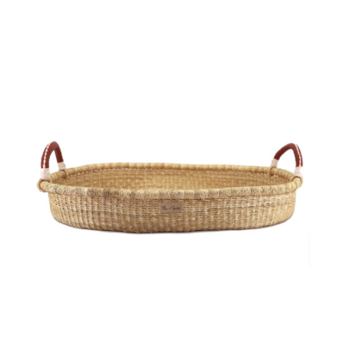 Changing Basket Cognac + Cream Handle