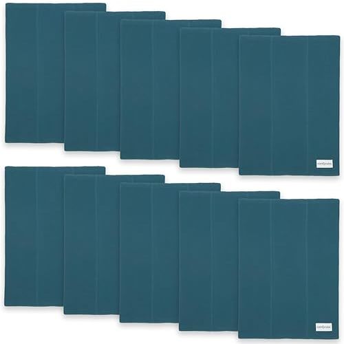 Comfy Cubs Baby Burp Cloths Set (Pack of 10) - Large, 6-Layer, Ultra Absorbent 100% Cotton for Infant Spit-Up, Drool, and Messes - Soft, Gentle, Thoughtful New Born Baby Gifts, Neptune