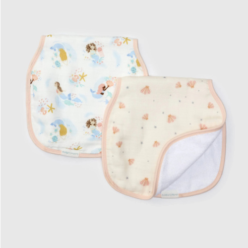 Burp Cloth Set - 2 Pack - Mermaids