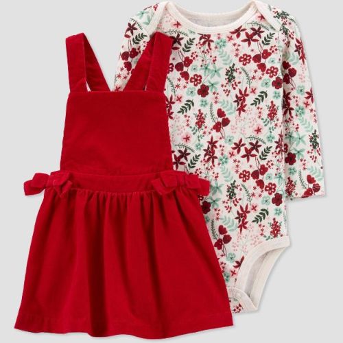 Baby Girls' Floral Top and Bottom Set - Just One You® made by carter's Red