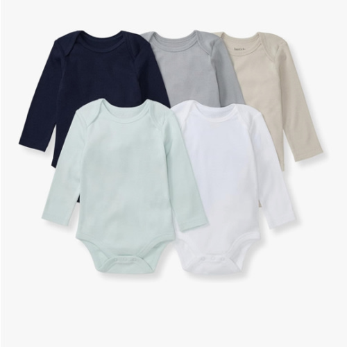 Burt's Bees Baby Organic Cotton Bodysuits – Baby Boy & Girl Short and Long Sleeve One-Pieces, 5-Pack