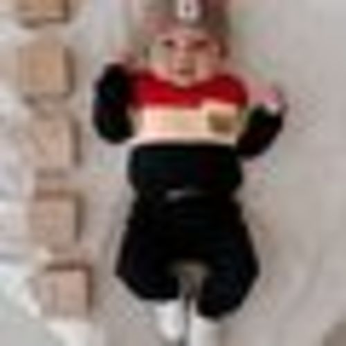 Newborn Baby Boy Cute Patchwork Top And Pants Set, Casual Cute Kawaii Baby Boy Outfit Baby Boy Fashion Holiday Vacation Black Winter