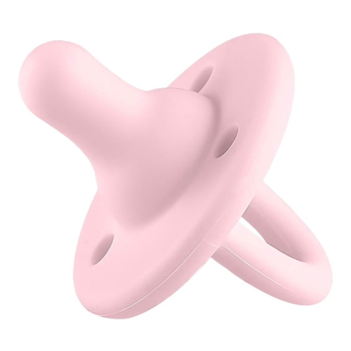 Lee Lee and Me Newborn Pacifier - Blush - 100% Medical Grade Silicone Paci - Breast-Like Nipple for Natural Latch - BPA-Free - Size 0-18 Months