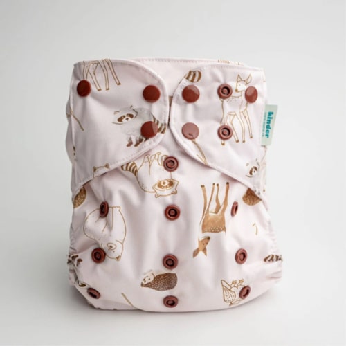 Animals and Insects: Essentials Pocket Cloth Diaper with Athletic Wicking Jersey, Grows with your Baby